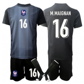 Frankrig Mike Maignan #16 Målmand Hjemmebanetrøje Børn VM 2026 Kortærmet (+ Korte bukser)
